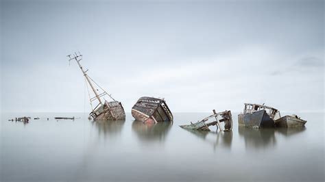 Pin Mill Long Exposure Shot Of The Boat Wrecks At Pin Mill Flickr