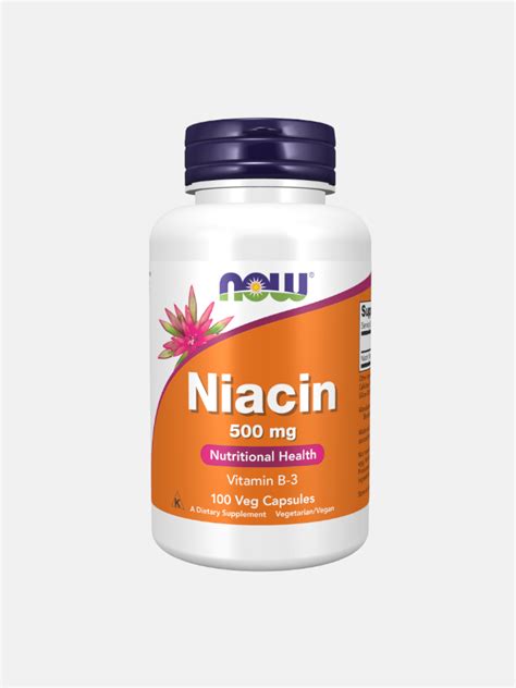 Niacin 500 mg 100 veg cápsulas Now