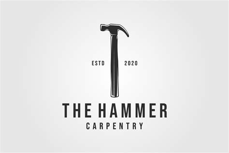 Hammer Logo Vintage Vector Illustration Graphic by uzumakyfaradita ...