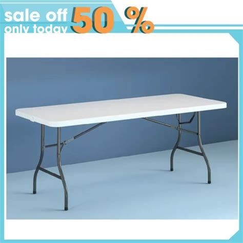 Cosco 8 Foot Centerfold Folding Table White Ebay