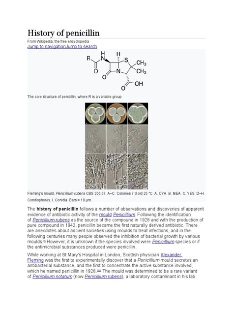 History Of Penicillin Jump To Navigation Jump To Search Pdf