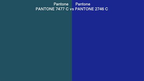 Pantone 7477 C Vs Pantone 2746 C Side By Side Comparison