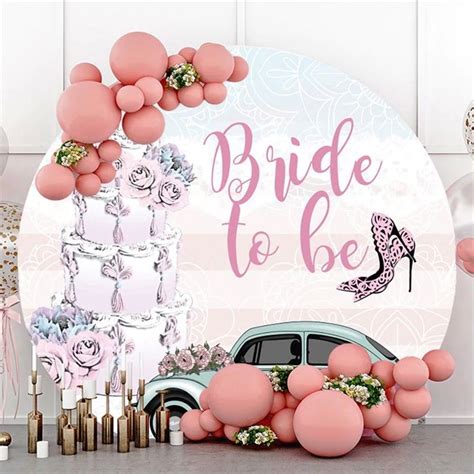 Bride To Be Pink Circle Wedding Backdrop For Party Wedding Backdrop