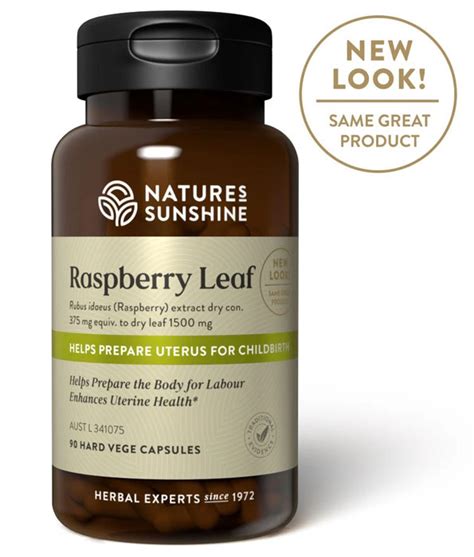 Nature's Sunshine Raspberry Leaf Capsules 90 – Pregnancy Birth and Beyond