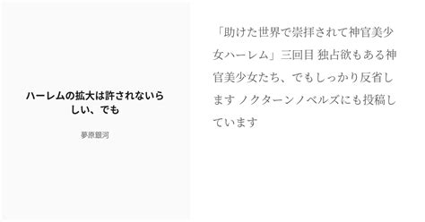 R 18 3 ハーレムの拡大は許されないらしい、でも 助けた世界で崇拝されて神官美少女ハーレム 夢原銀河 Pixiv