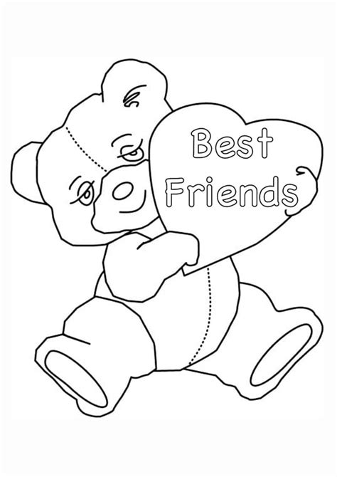 Coloring Pages | Printable Cute Best Friend Coloring Pages