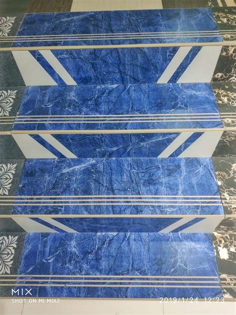 1200x300 Glossy Vitrified Steps Stairs Tiles Thickness 12 Mm At Rs