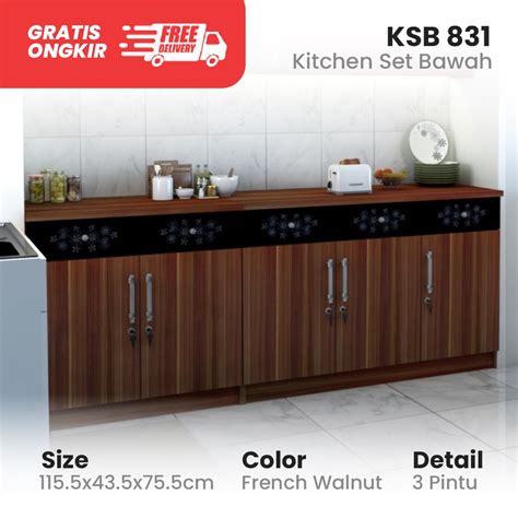 Jual Kitchen Set Bawah Tiga Pintu Lemari Dapur Super Ksb