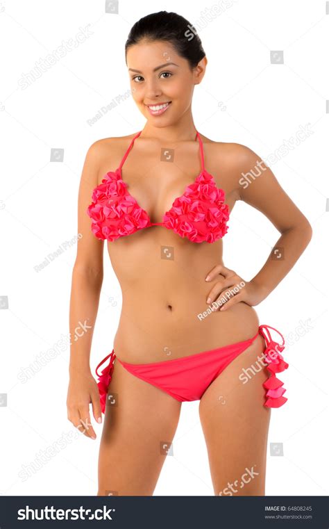 Beautiful Mexican Bikini Model Isolated Over Stock Photo Shutterstock