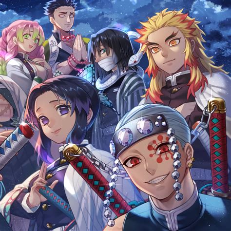 1080x1080 Resolution Demon Slayer Kimetsu No Yaiba 4k Characters Key ...