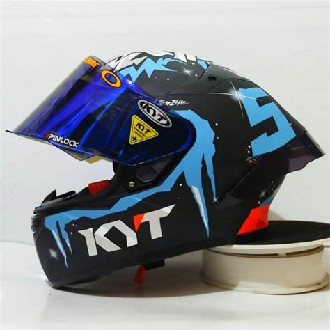 Helm Full Face Kyt Tt Course Masia Winter Test Paket Ganteng Original