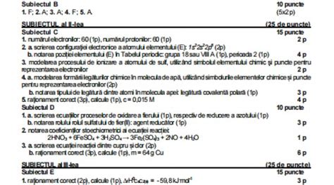 Barem Simulare Bacalaureat 2024 La Chimie Antena 3 CNN