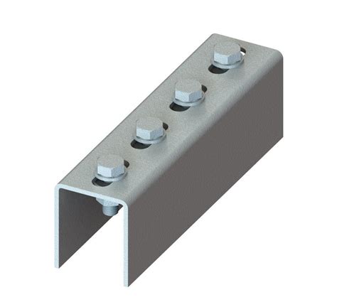 Solar Panel Mounting System Ground Structure Steel Jointer Rail HDG Hot DIP Galvanized Q235B