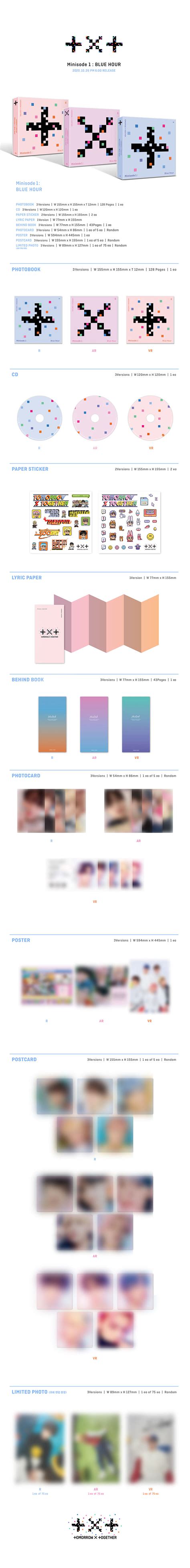 Txt Blue Hour Photocards Template Frikilo Quesea