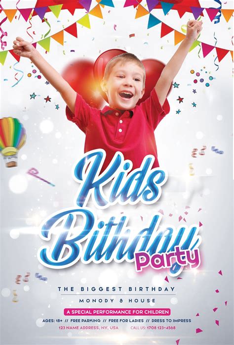 Birthday Kids Event Download Free Psd Flyer Template Free Psd Flyer