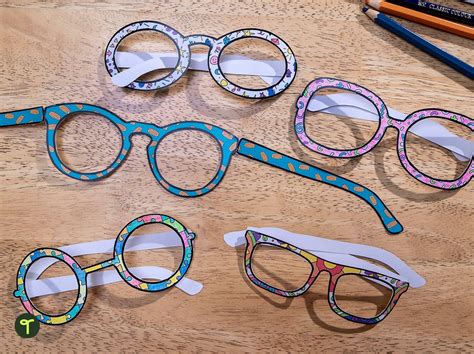 Decorative Reading Glasses Template Teach Starter