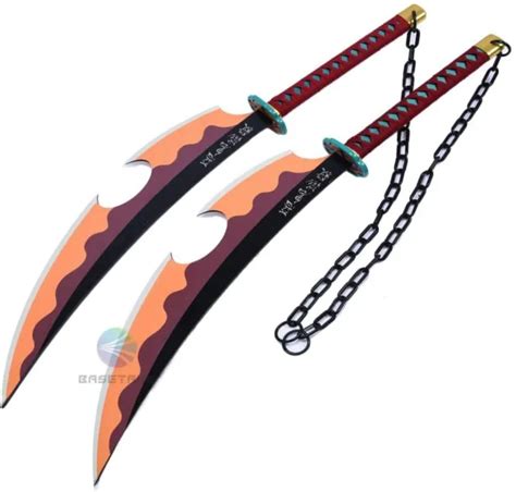 Demon Slayer Katana Uzui Tengen Wooden Sword Kimetsu Yaiba Cosplay