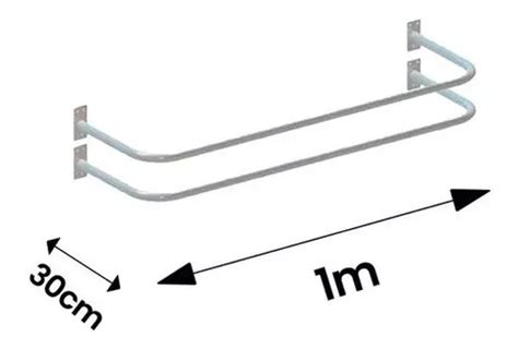 Arara De Parede Cabideiro Loja Reta Metro C Unidade