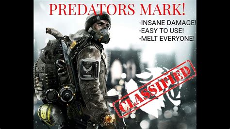 The Division My Classified Predators Mark Build Become