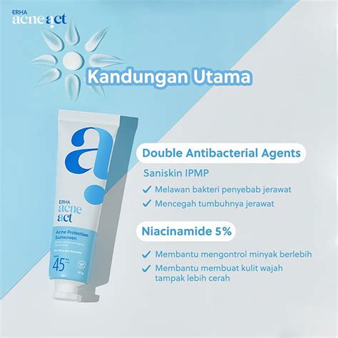 Erha Acneact Acne Protection Sunscreen SPF 45 PA 30 Gr Farmaku