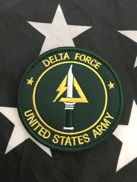 Delta Force Us Army Special Force Counter Terrorism Embroider Green Patch Hklp Ebay