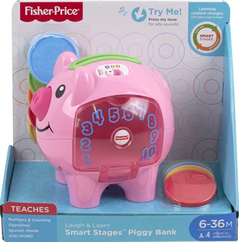 Fisher Price Laugh And Learn Smart Stages Piggy Bank Interactive Baby