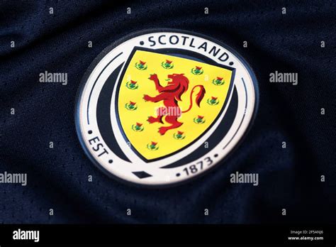 Close up of the Scotland National football team kit Stock Photo - Alamy