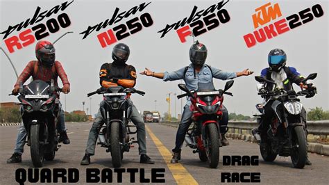 KTM Duke 250 Vs Pulsar N250 Vs Pulsar F250 VS Pulsar RS 200 BS3 Drag