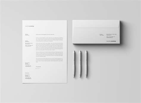 Letterhead And Envelope Stationery Mockup Mockup World Hq