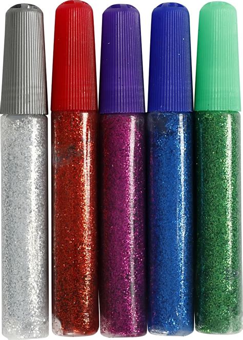 Glitterlim 5x10 Ml Ass Farver Lomax