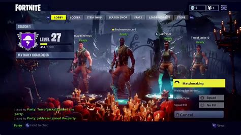 Fortnite Season 1 Halloween Lobby Locker And Music Youtube