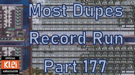 Oxygen Not Included Most Dupes Record Run Part Youtube