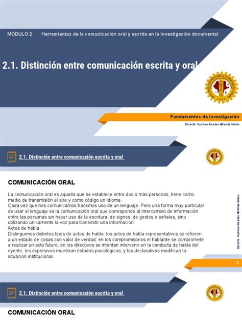 21 Distinción Entre Comunicación Escrita Y Oral Pdf Habla