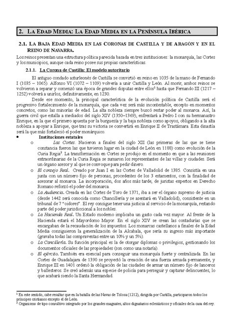 2.5. La Baja Edad Media en las Coronas de Castilla y de Aragón y en el