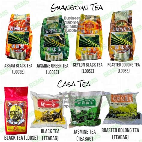 Guangcun Tea Leaves Assam Black Tea Jasmine Green Roasted Oolong Ceylon