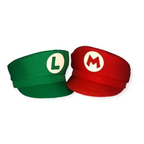 Kit Quepe Super Mario Bros Luigi Luxo Adulto E Infantil Boina