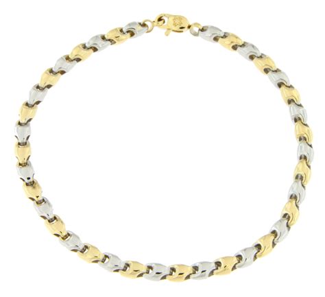 Bracciale Uomo Oro Giallo Bianco Gl Gioiellerialucchese It