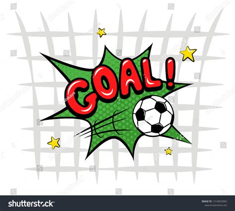 Soccer Ball Comic Text Speech Bubble Stock Vector Royalty Free