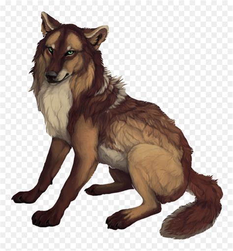 Anime Wolf Png Female Brown Wolf Anime Transparent Png Vhv