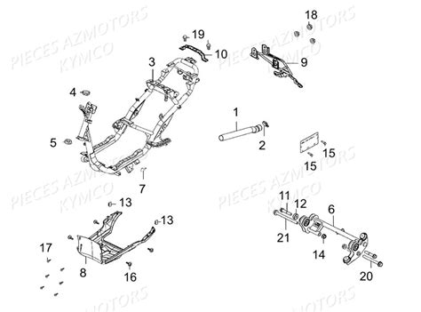 CHASSIS pièces KYMCO neuves Pièces AGILITY 50 RS NAKED 2T EURO2 KE10BB