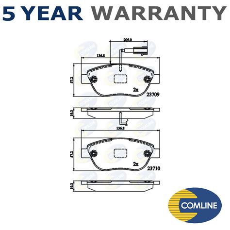 Comline Front Brake Pads Set Fits Fiat Doblo Vauxhall Combo Other