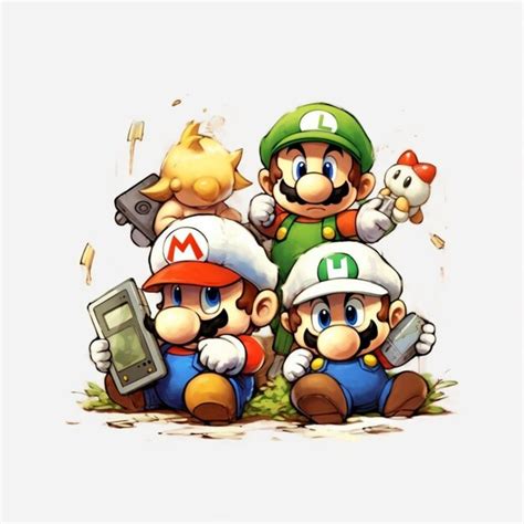 Premium Ai Image Mario And Luigi And Friends By On Devite Generative Ai