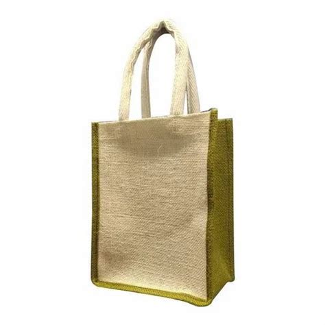 Brown Jute Lunch Zipped Bag For Tiffin Box Size Dimension X