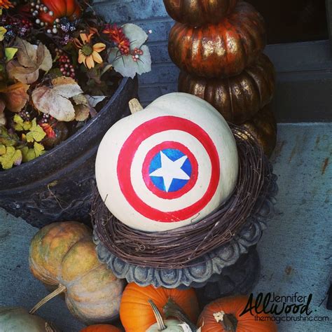 A Captain America Pumpkin For Your Favorite Superhero