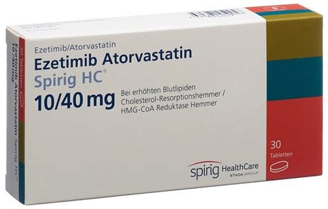 EZETIMIBE ATORVASTATINE Atorvast Spirig HC Cpr 10 Mg 40 Mg Blist 30 Pce