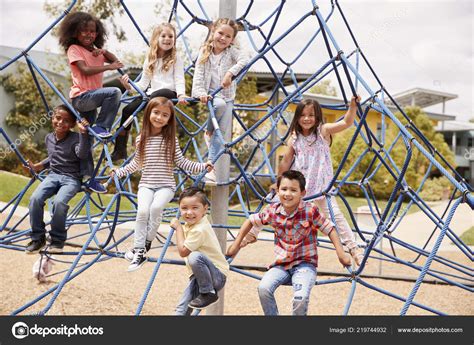 Children Playing At School Playground