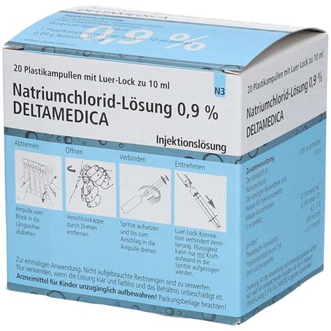 Natriumchlorid Lösung 0 9 DELTAMEDICA 20x10 ml Shop Apotheke