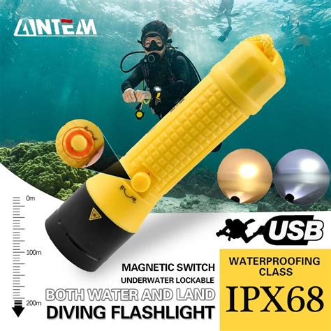 Xm Inj Lampe De Poche Led Pour Plong E Sous Marine Tanche Ipx M