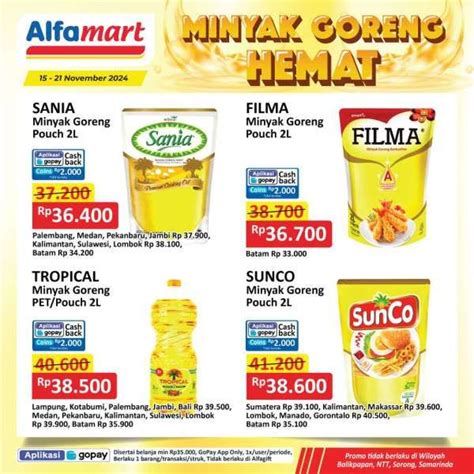 Promo Minyak Goreng Alfamart Dan Indomaret Weekend Filma Sania Hemat