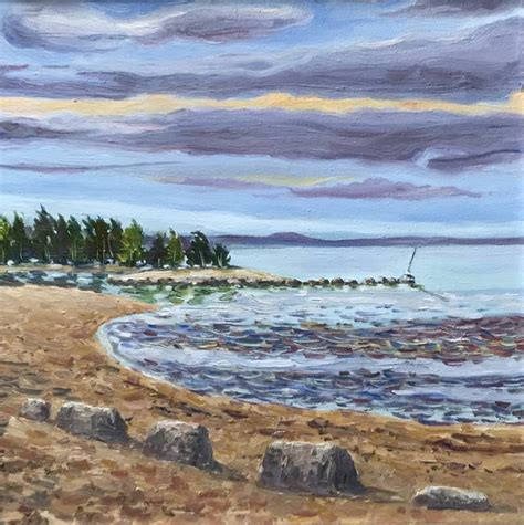 Sebago Town Beach Painting By Jordan Balkansky Saatchi Art